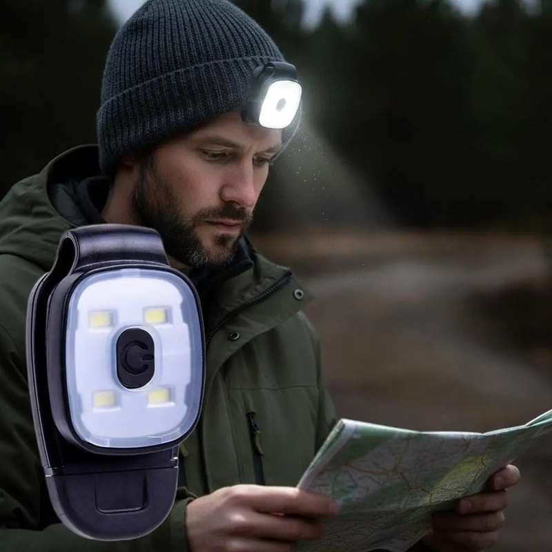 USB Rechargeable LED Clip Light Portable Emergency Running Camping Light 5