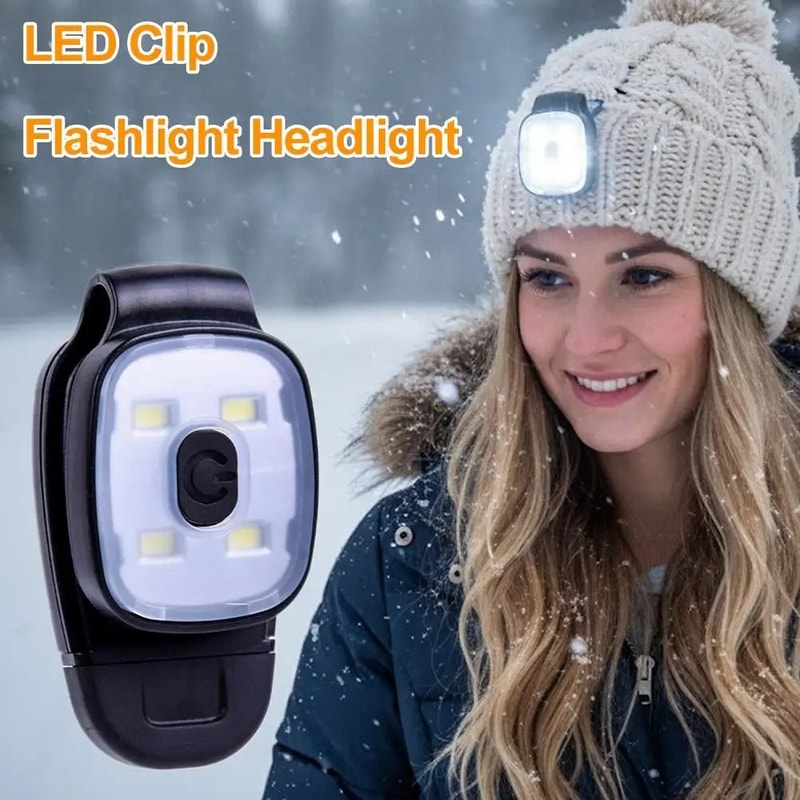 USB Rechargeable LED Clip Light Portable Emergency Running Camping Light 6