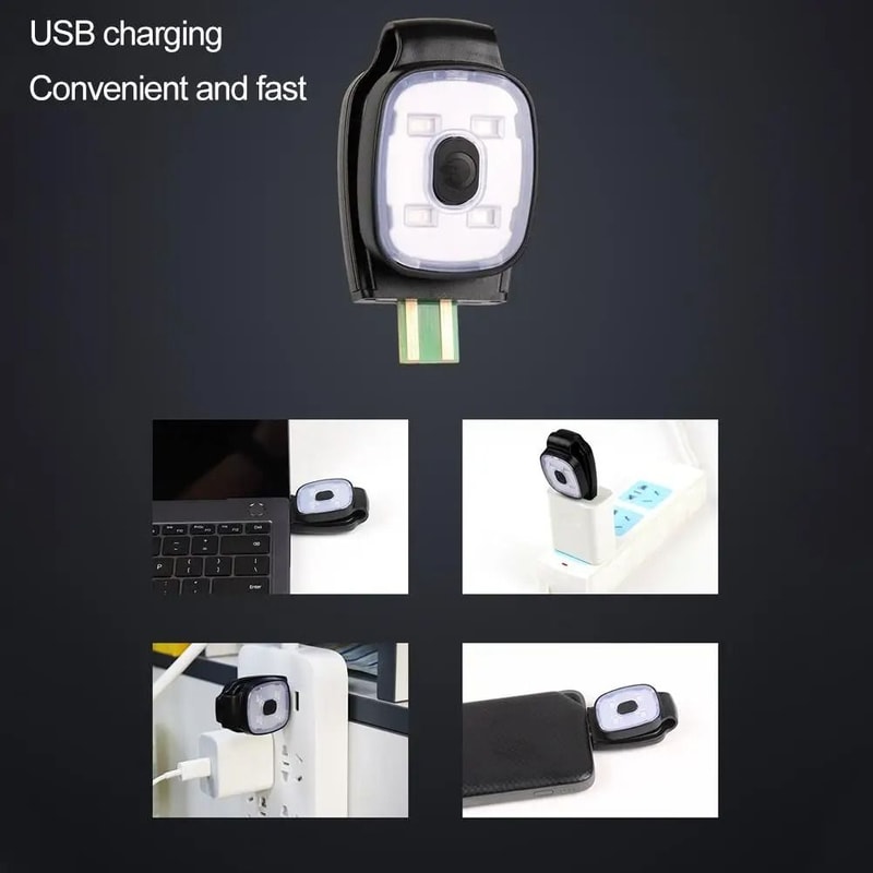 USB Rechargeable LED Clip Light Portable Emergency Running Camping Light 7