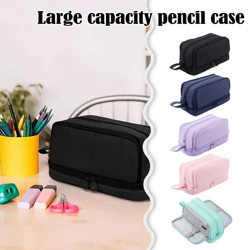 Macaron Large Capacity Multi Layer Pencil Case Organizer 10