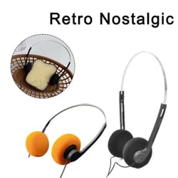 retro nostalgic wired earphones with classic comfort and sound isolation