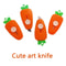 Cute Carrot Mini Utility Knife Keychain Box Cutter For Office And Crafts 6