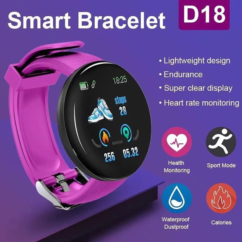 D18 Smart Watch Fitness Tracker With Sleep Monitor And Message Alerts 9