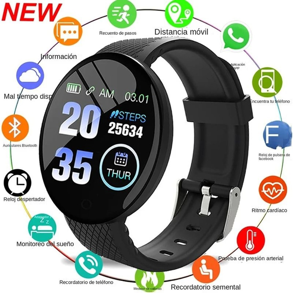 D18 Smart Watch Fitness Tracker With Sleep Monitor And Message Alerts 6