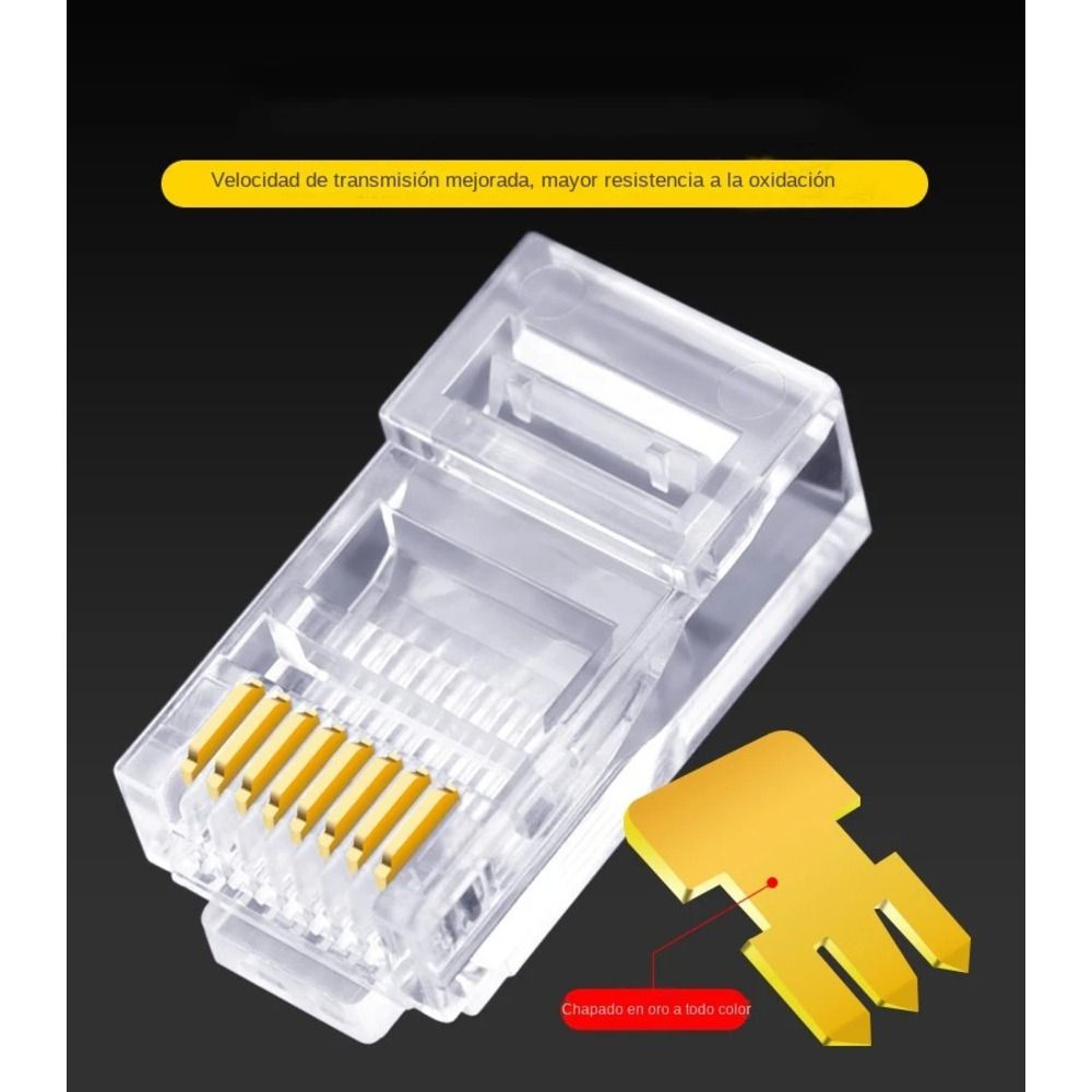 RJ45 Shielded Ethernet Connectors Cat6 Cat5e Gold Plated Network Plugs 100PCS 5