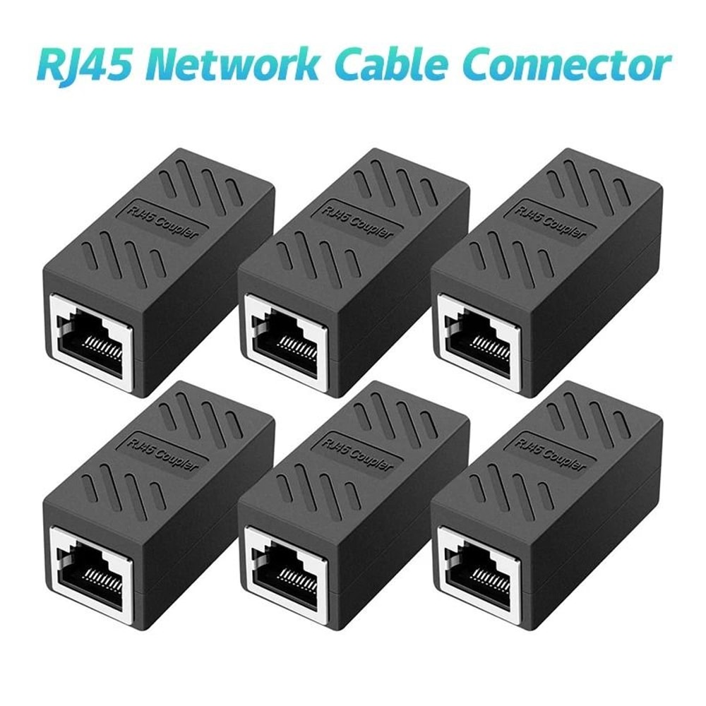 RJ45 Ethernet Coupler Cat6 Cat5e Female To Female LAN Cable Extender 9