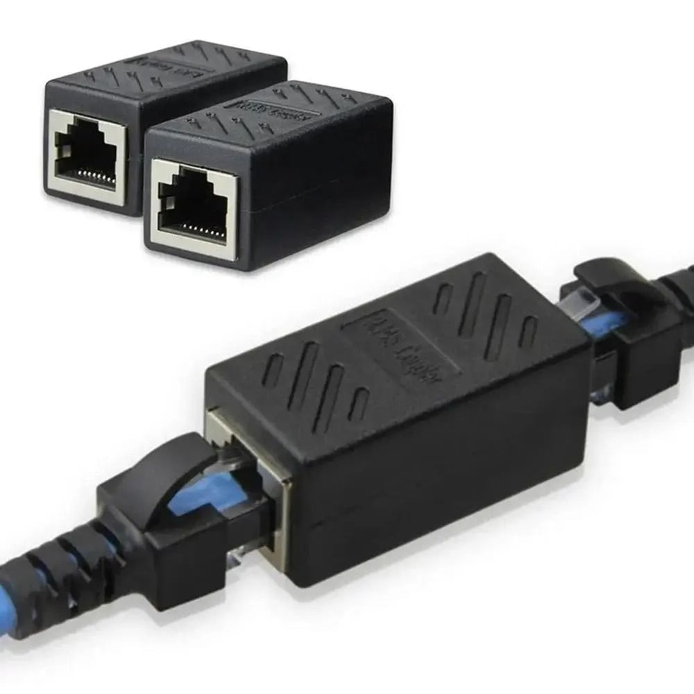 RJ45 Ethernet Coupler Cat6 Cat5e Female To Female LAN Cable Extender 0