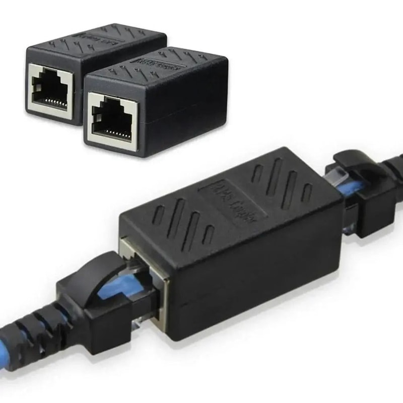 RJ45 Ethernet Coupler Cat6 Cat5e Female To Female LAN Cable Extender 0