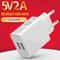 EU Plug Dual USB Wall Charger 5V 2A Fast Charging Travel Adapter 8