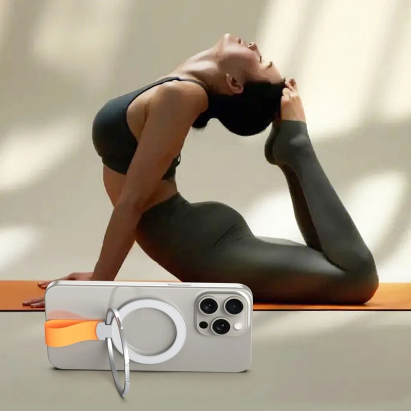 Magnetic Phone Ring Stand Holder With Strap For MagSafe IPhone 6