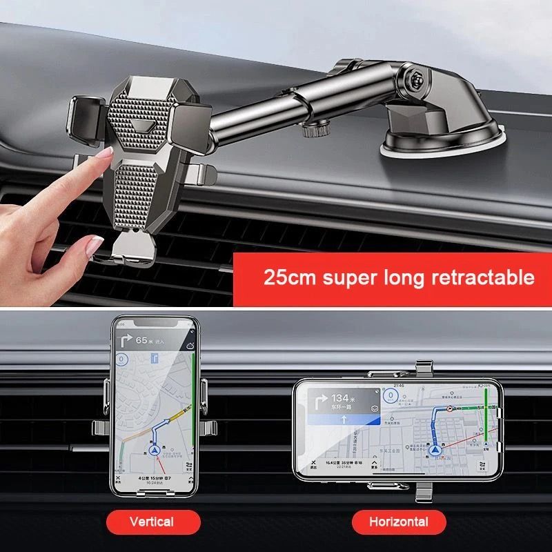Car Phone Holder Air Vent Clip Mount With Suction Support Universal Fit 4
