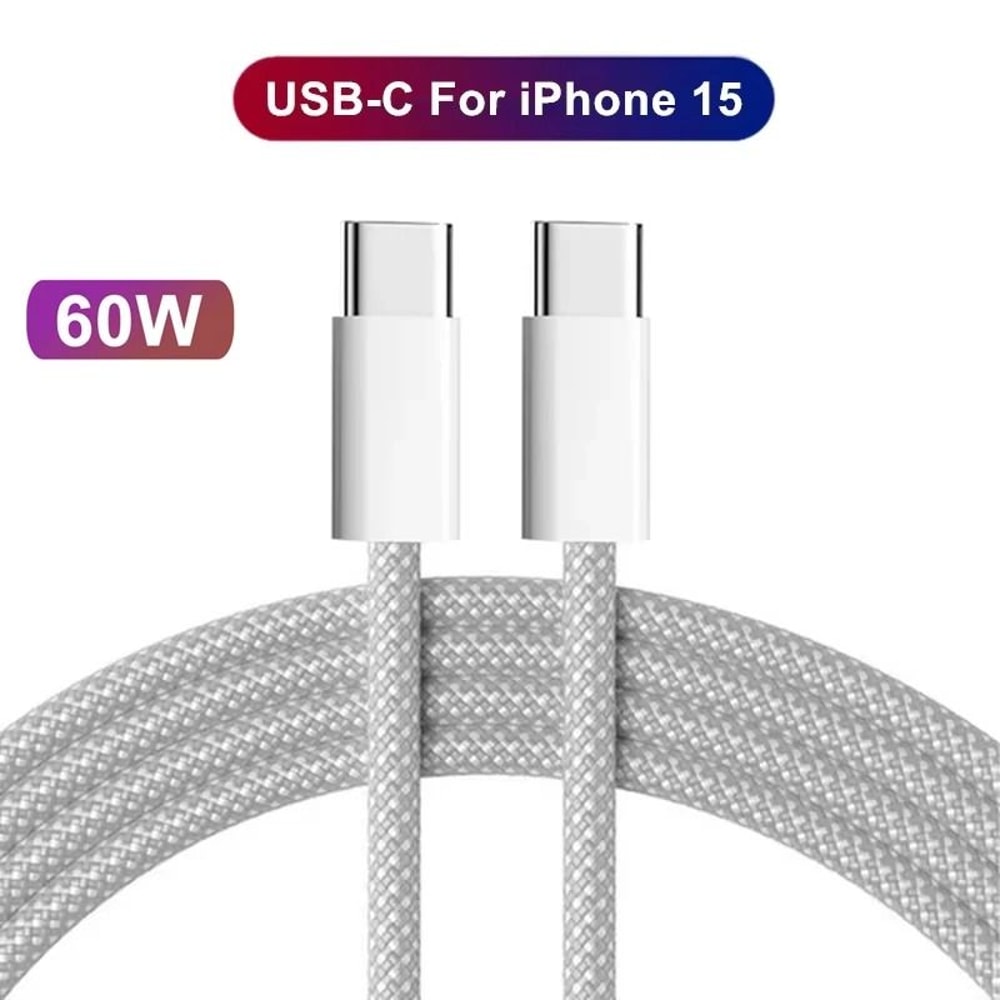 USB C Fast Charging Cable 60W PD Data Cable For IPhone And Android 0