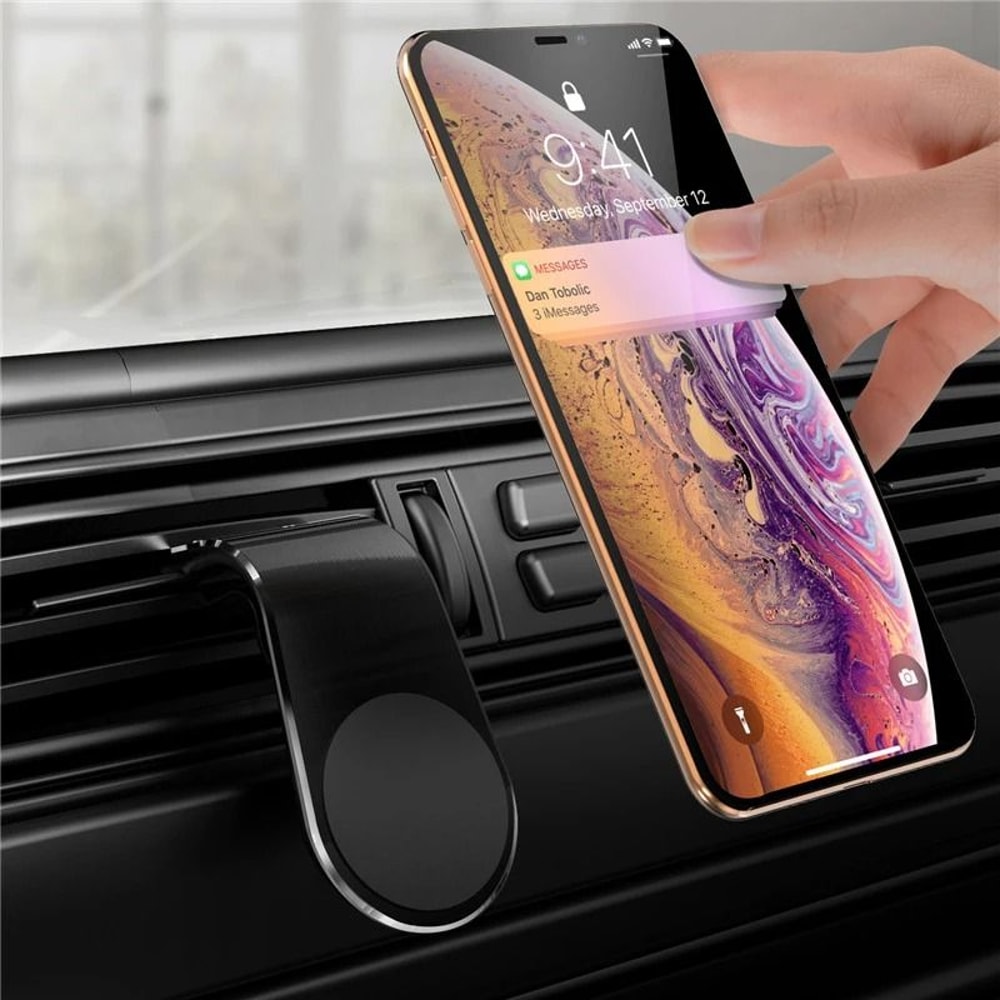 360 Degree Magnetic Car Phone Holder Air Vent Mount Metal Stand 4