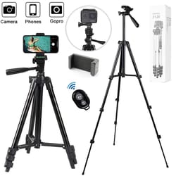 lightweight phone tripod stand with bluetooth remote for photography