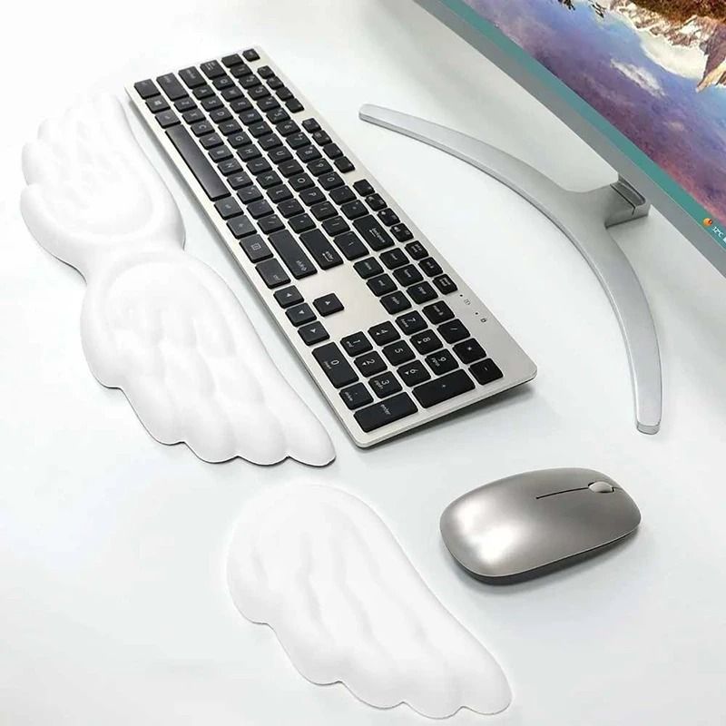 Angel Wings Ergonomic Wrist Rest Mouse Pad With Memory Foam Support 10