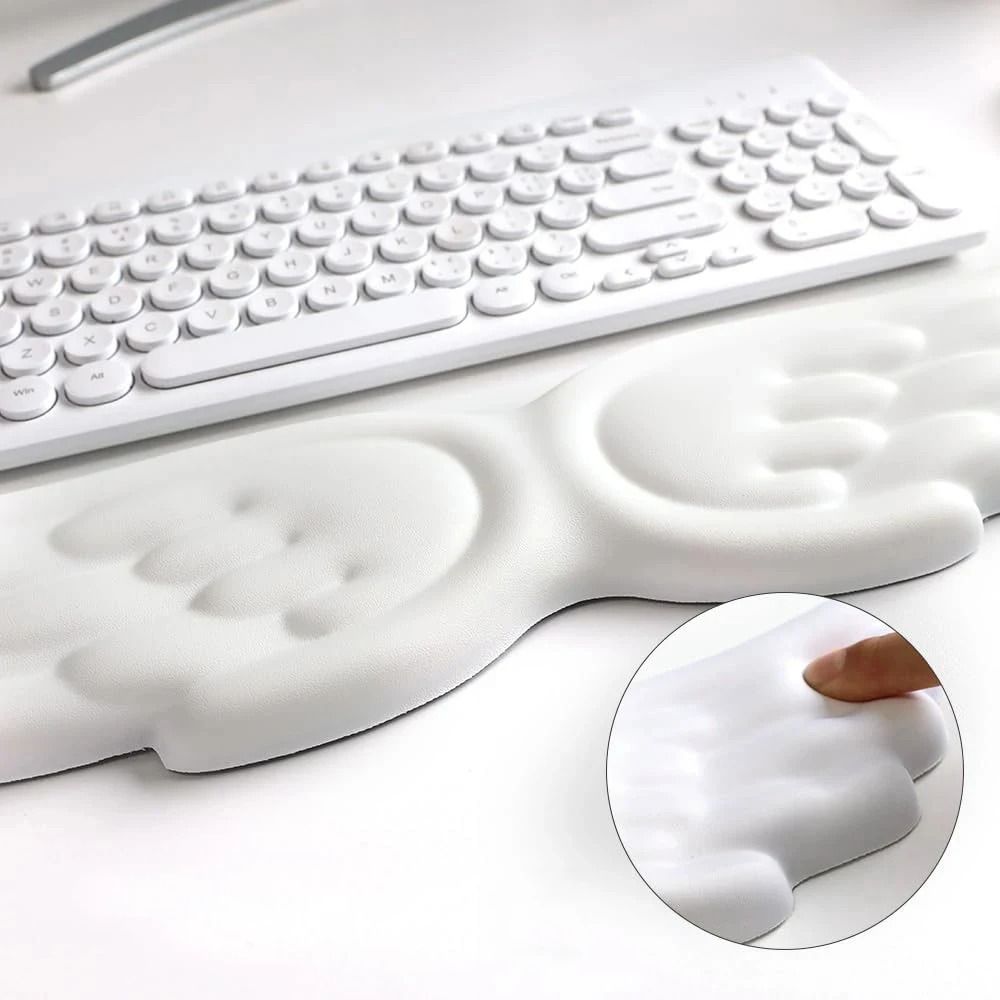 Angel Wings Ergonomic Wrist Rest Mouse Pad With Memory Foam Support 12