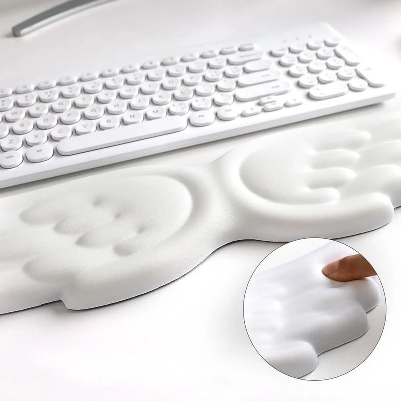 Angel Wings Ergonomic Wrist Rest Mouse Pad With Memory Foam Support 12