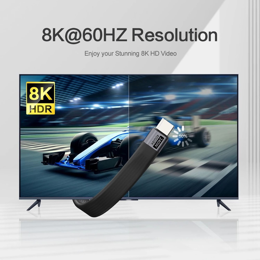 USB4 Short USB C To USB C Cable 240W PD 40Gbps Keychain Design 6