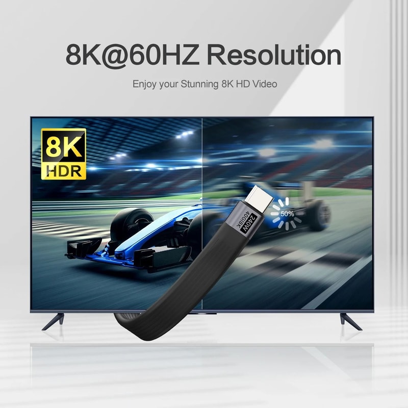 USB4 Short USB C To USB C Cable 240W PD 40Gbps Keychain Design 6