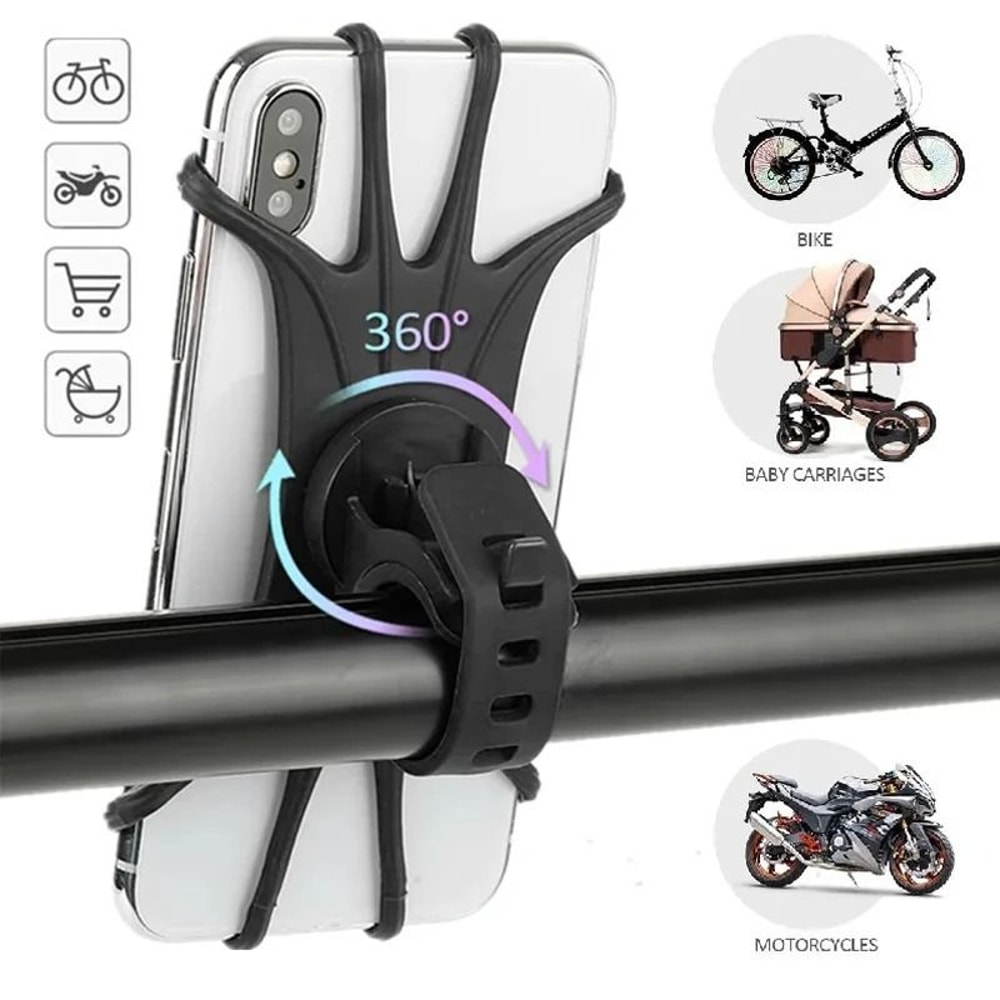 Shockproof Silicone Bike Phone Holder Universal Bicycle Mount For GPS 4