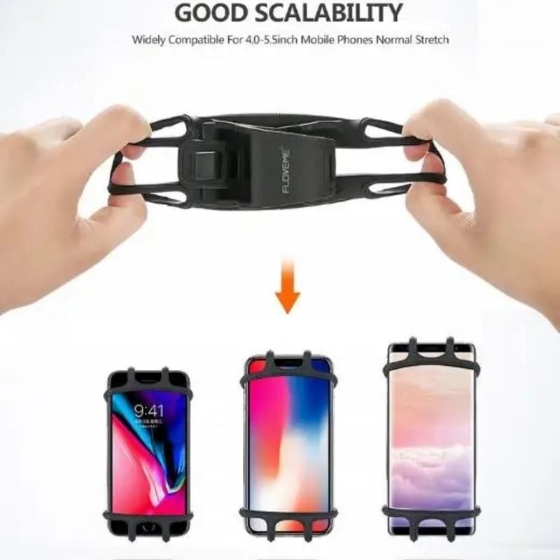 Shockproof Silicone Bike Phone Holder Universal Bicycle Mount For GPS 5