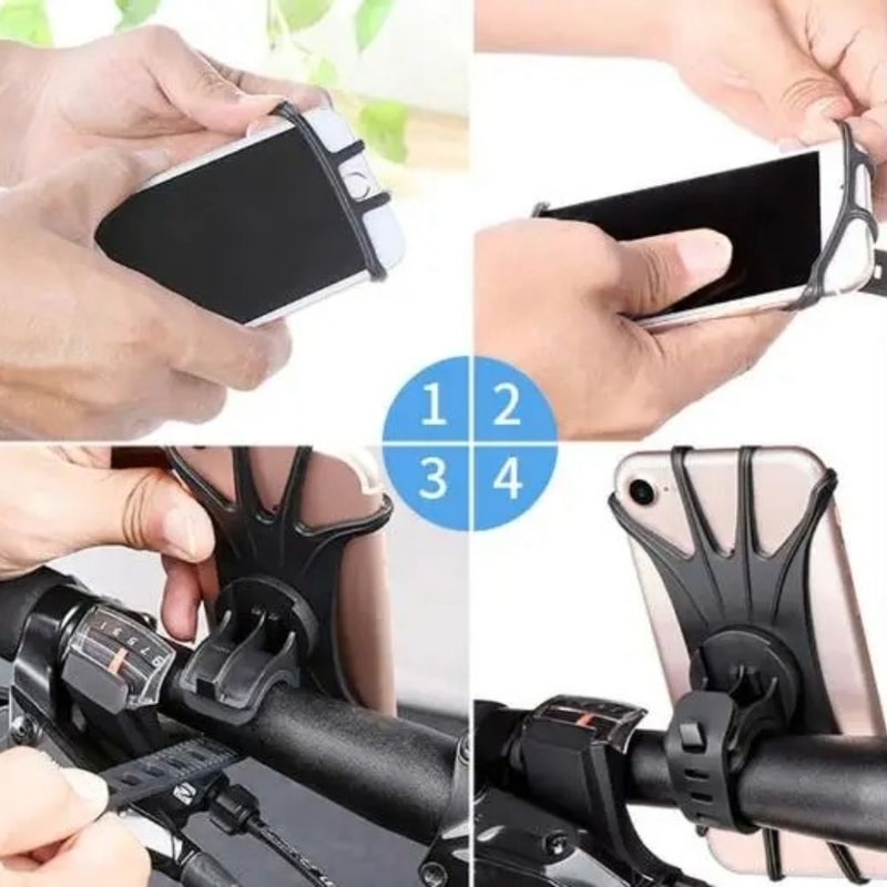 Shockproof Silicone Bike Phone Holder Universal Bicycle Mount For GPS 7