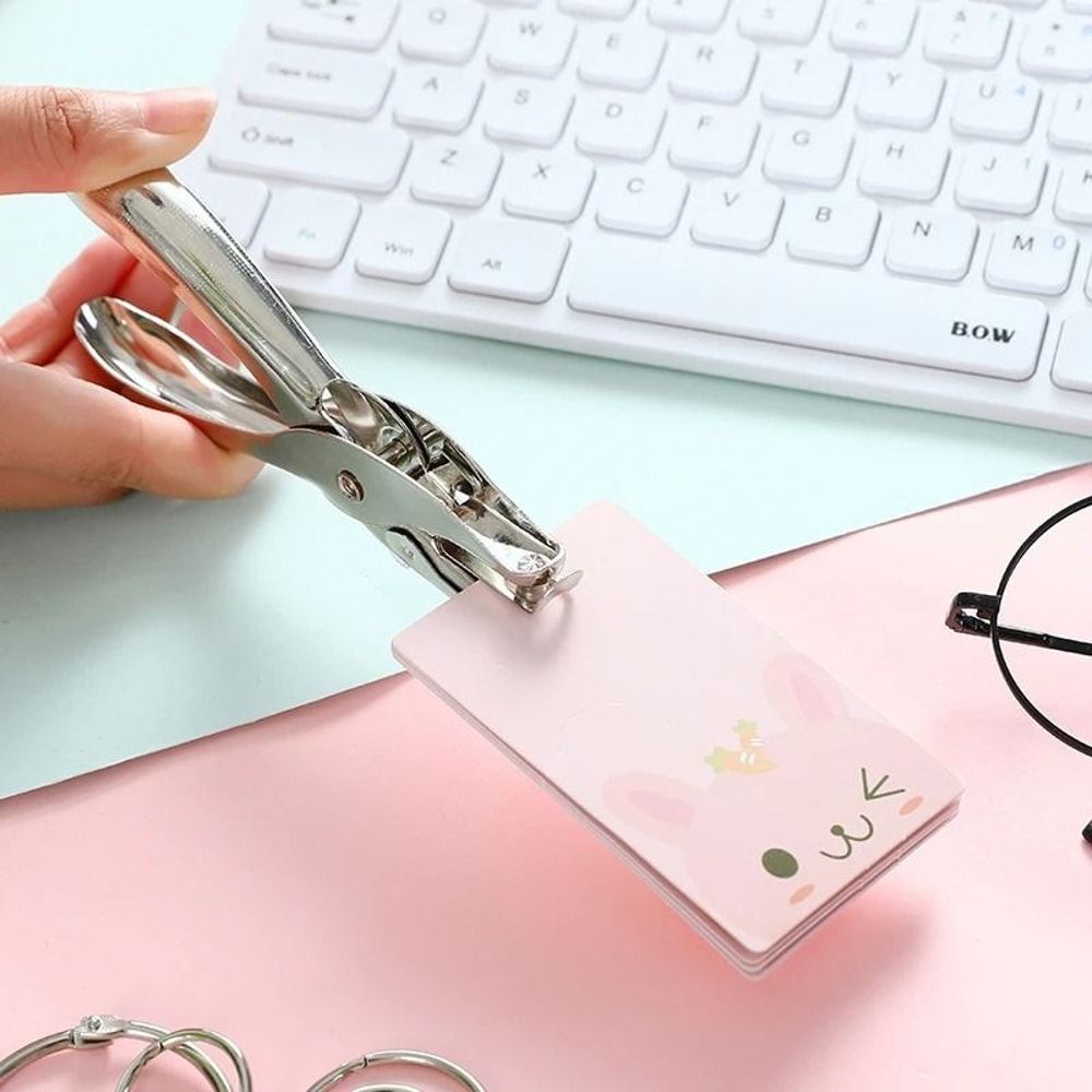 Handheld Metal Hole Punch Pliers 6mm Round Paper Punch Tool 1