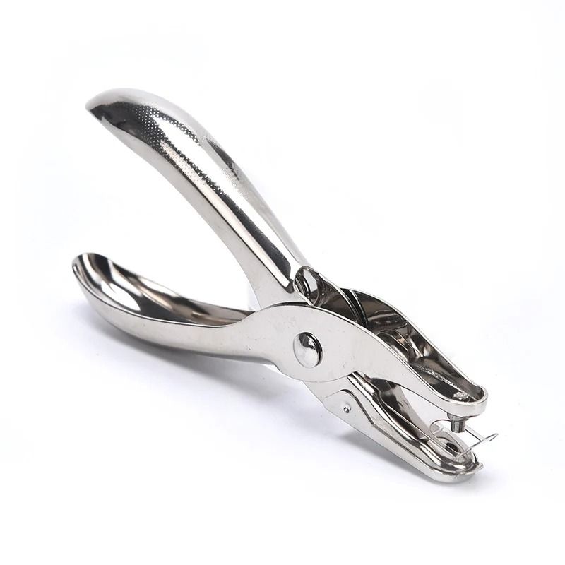Handheld Metal Hole Punch Pliers 6mm Round Paper Punch Tool 0