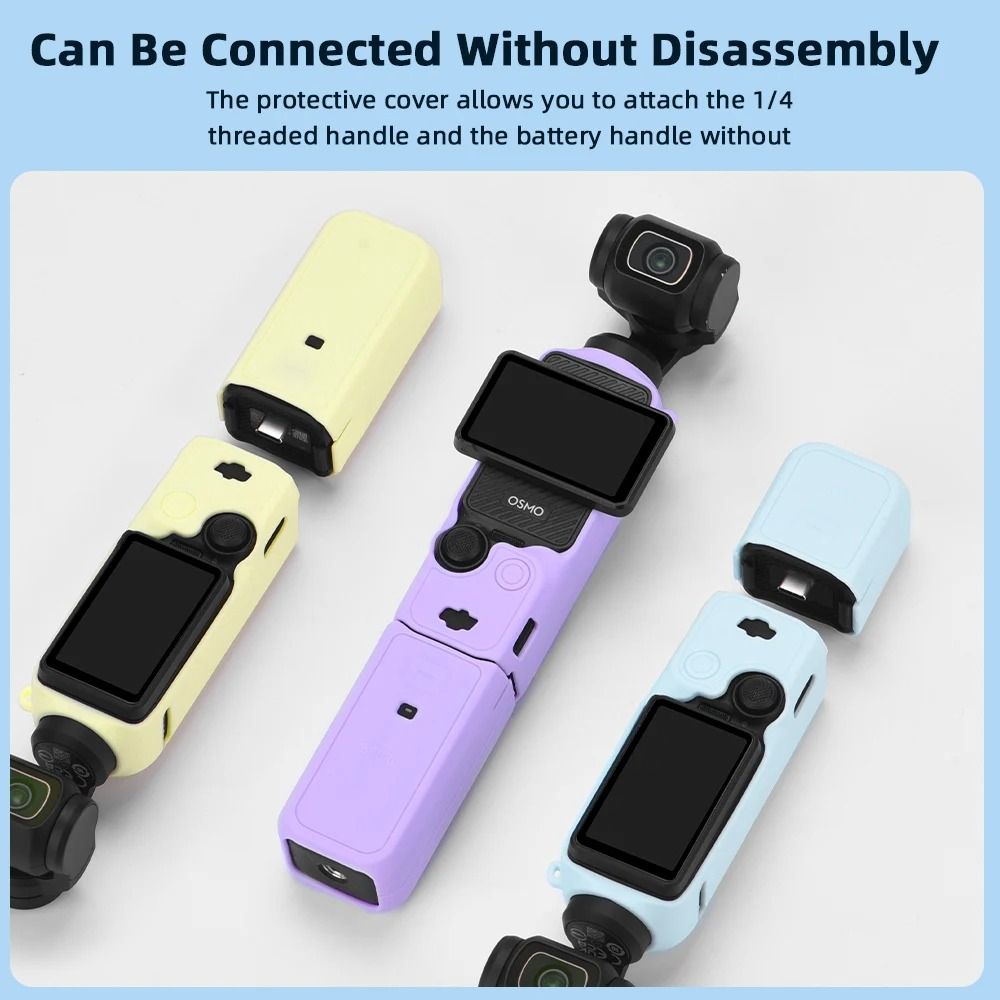 Silicone Protective Case For DJI Osmo Pocket 3 Camera With Lens Cover 14