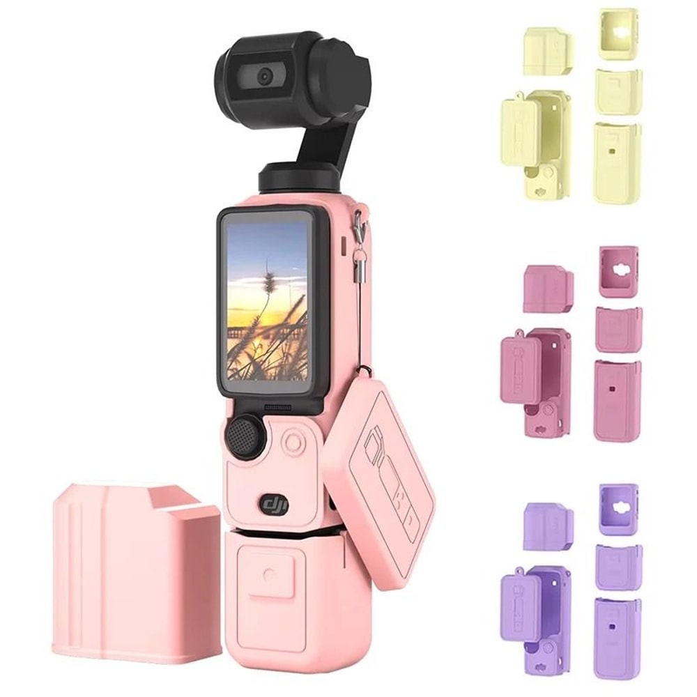 Silicone Protective Case For DJI Osmo Pocket 3 Camera With Lens Cover 0