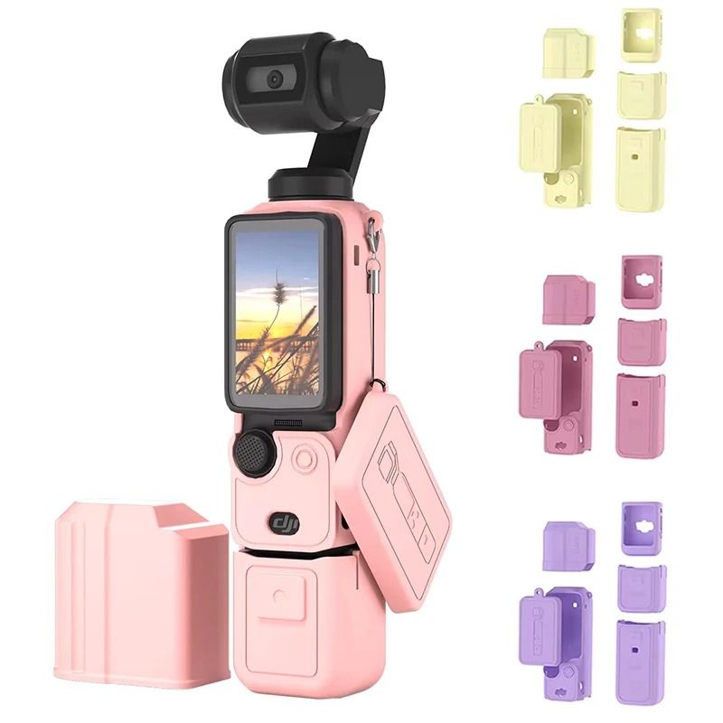 Silicone Protective Case For DJI Osmo Pocket 3 Camera With Lens Cover 0