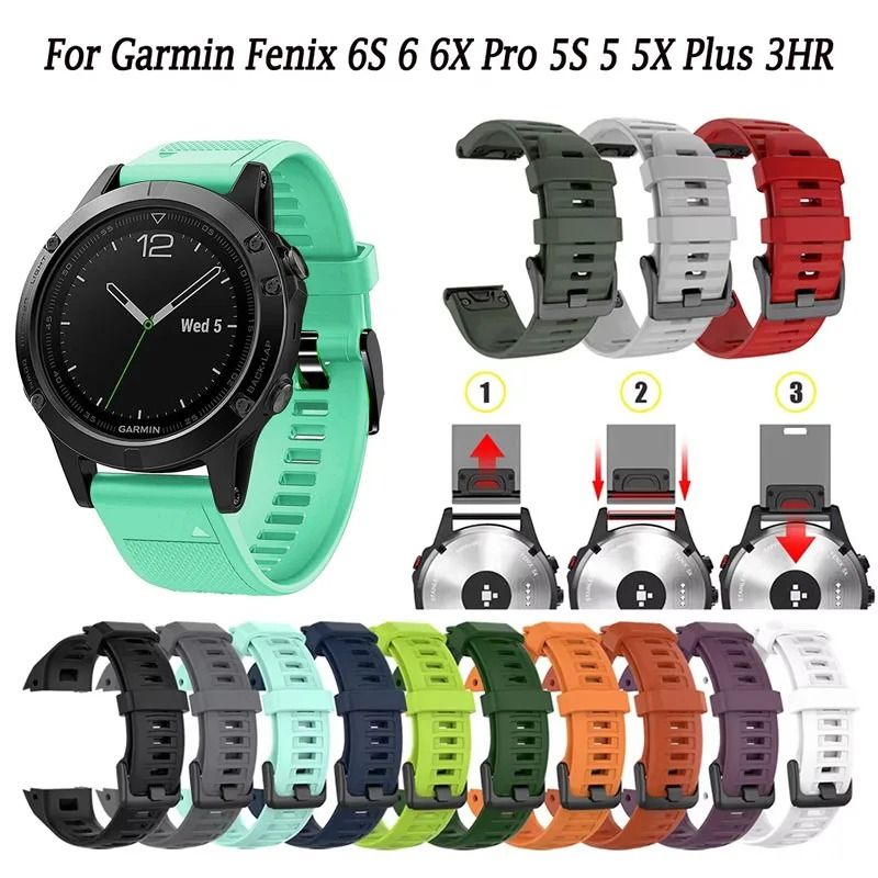 Silicone Smart Watch Band For Garmin Fenix 20mm 22mm 26mm 0