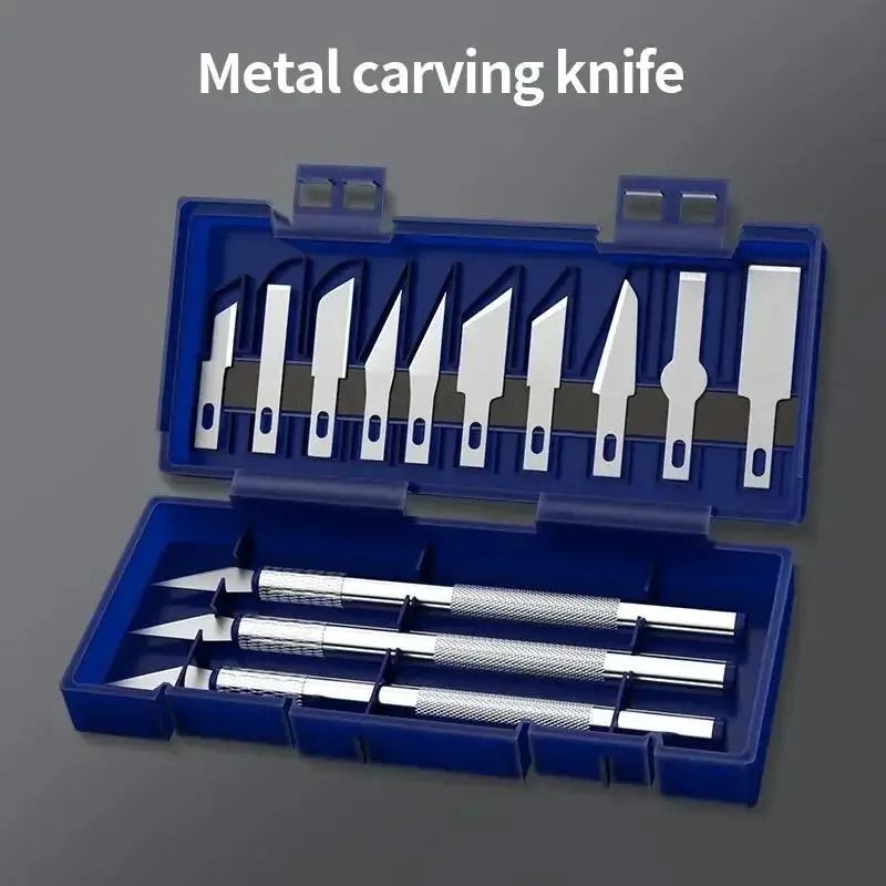 Precision Metal Craft Knife Set Non Slip Scalpel Tools For Arts And Engraving 2