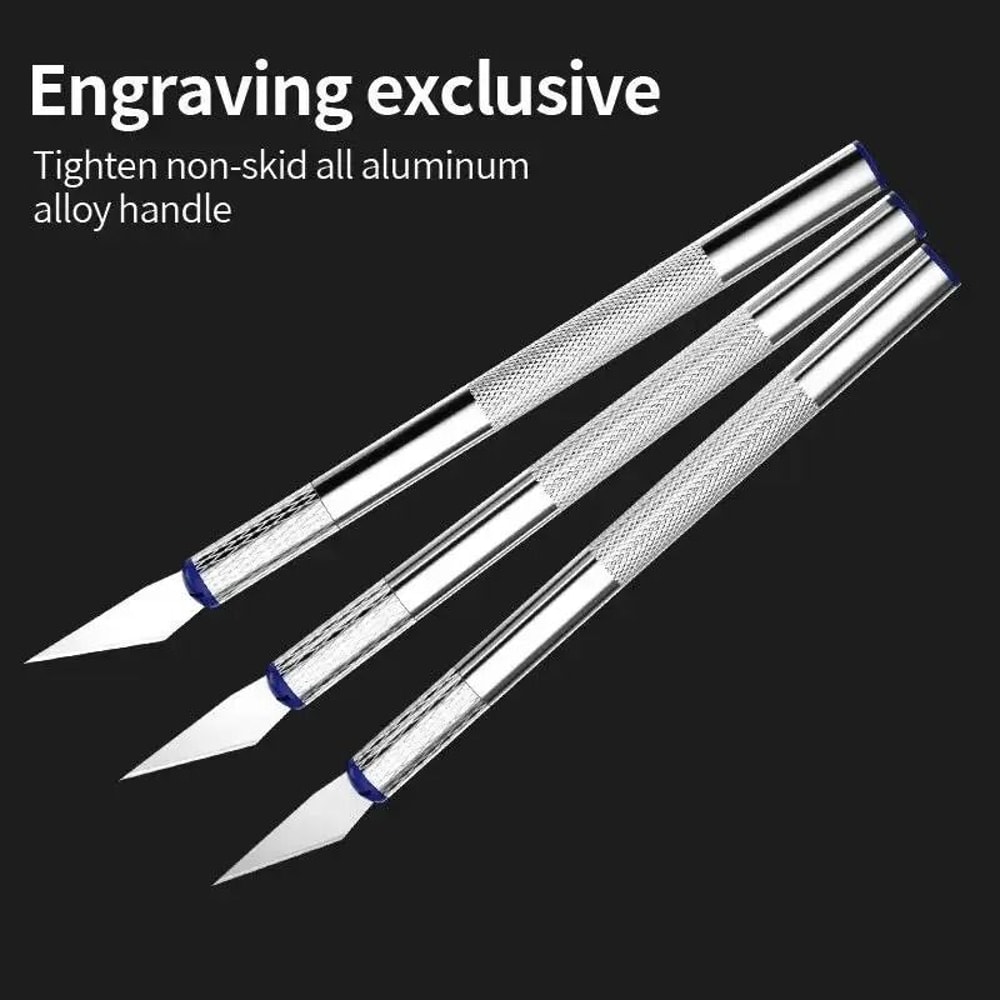 Precision Metal Craft Knife Set Non Slip Scalpel Tools For Arts And Engraving 3
