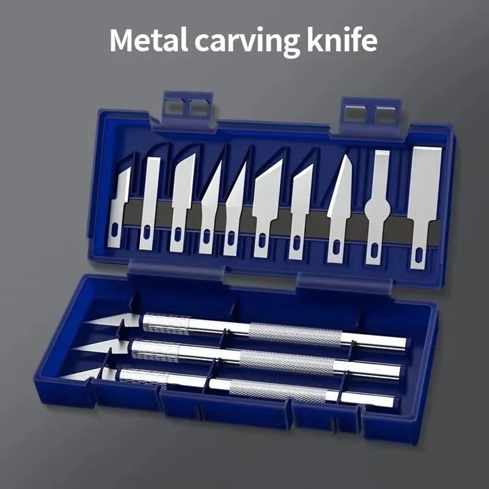 Precision Metal Craft Knife Set Non Slip Scalpel Tools For Arts And Engraving 6