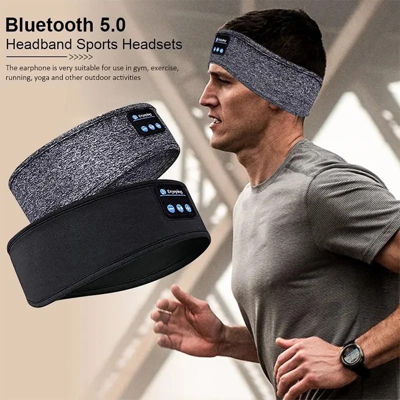 Wireless Bluetooth Sleeping Headband Soft Sports Music Headphones For Comfort Fit 0