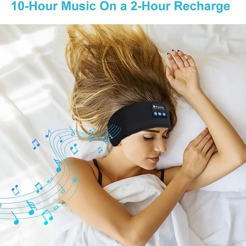 Wireless Bluetooth Sleeping Headband Soft Sports Music Headphones For Comfort Fit 8