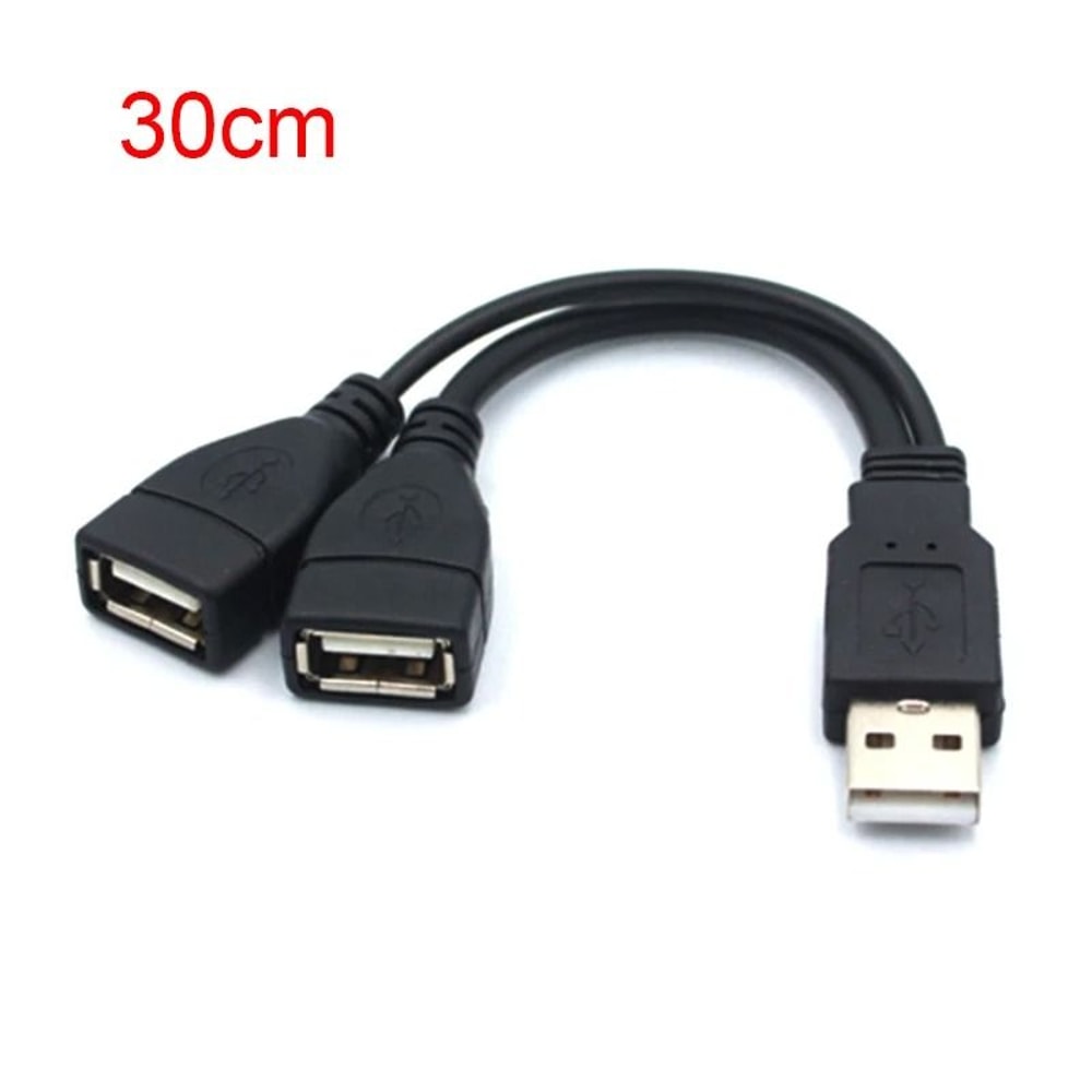 USB 20 USB Splitter Adapter 2 Port USB Hub Extension Cable For Laptop And PC 2