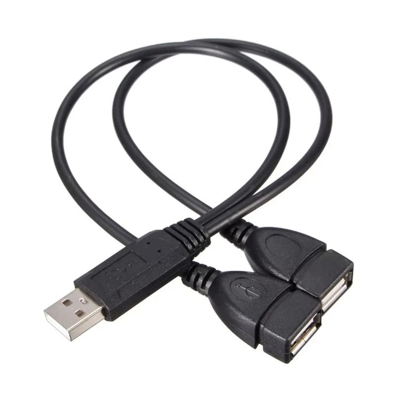 USB 20 USB Splitter Adapter 2 Port USB Hub Extension Cable For Laptop And PC 0