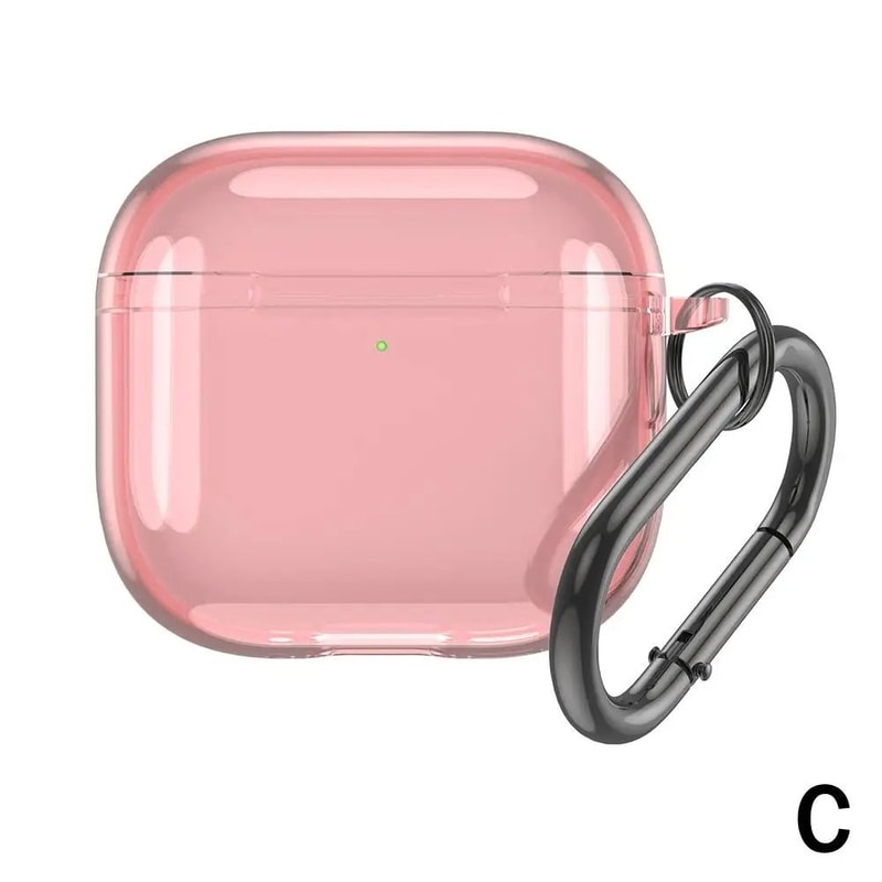 Transparent AirPods 4 Case Shockproof TPU Silicone Cover With Keychain 3