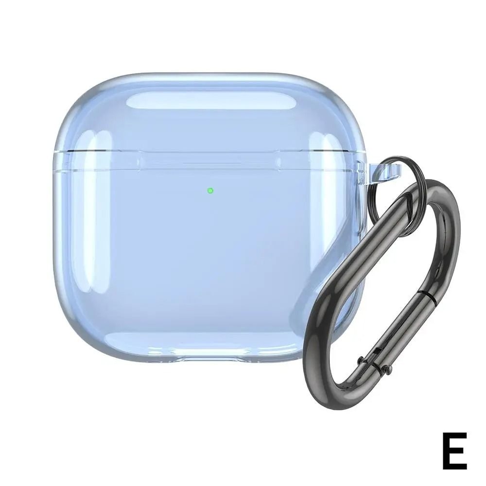 Transparent AirPods 4 Case Shockproof TPU Silicone Cover With Keychain 5