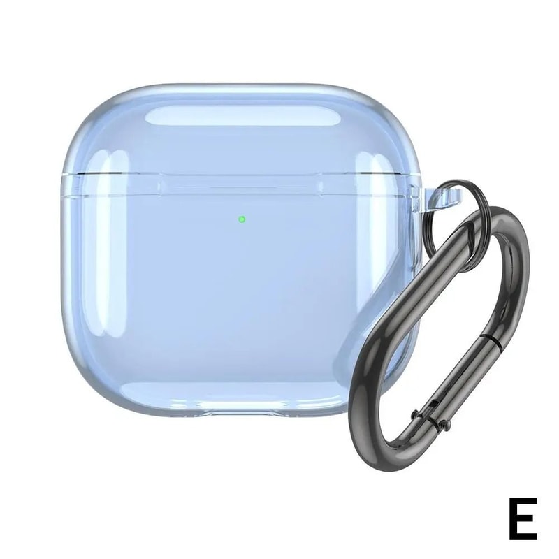 Transparent AirPods 4 Case Shockproof TPU Silicone Cover With Keychain 5