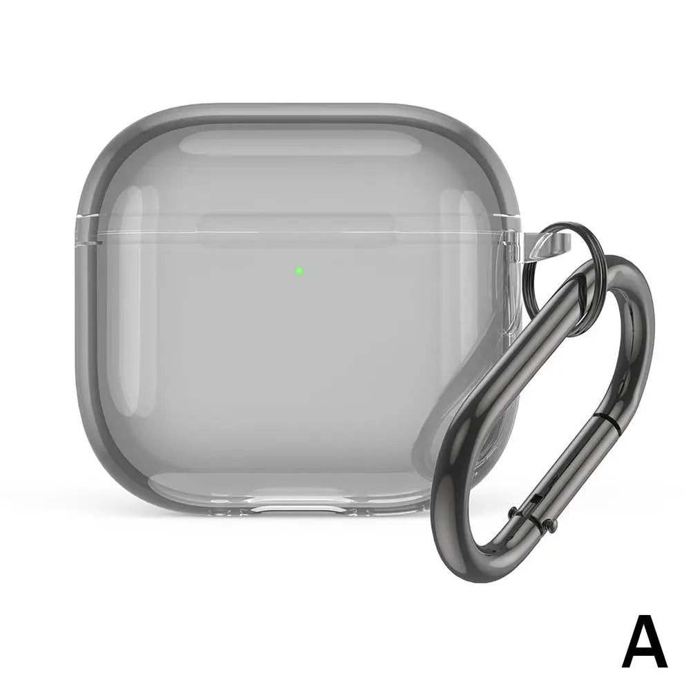 Transparent AirPods 4 Case Shockproof TPU Silicone Cover With Keychain 1