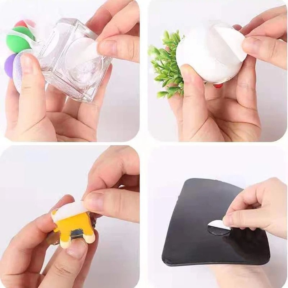 10PCS Transparent Double Sided Tape Strong Traceless Waterproof Mounting Strips 12