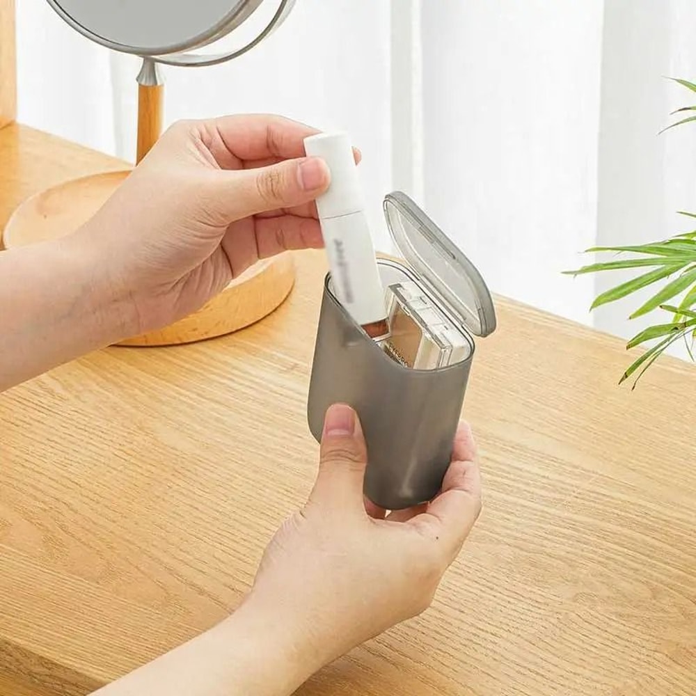 Dustproof Cable Organizer Box With Lid Transparent Desktop Charger Storage Box 8