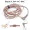 KZ 2 Pin Replacement Earphone Cable Oxygen Free Copper Silver Plated Cable With Mic 1