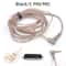 KZ 2 Pin Replacement Earphone Cable Oxygen Free Copper Silver Plated Cable With Mic 2