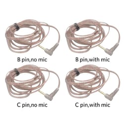kz 2 pin replacement earphone cable oxygen free copper silver plated cable with mic