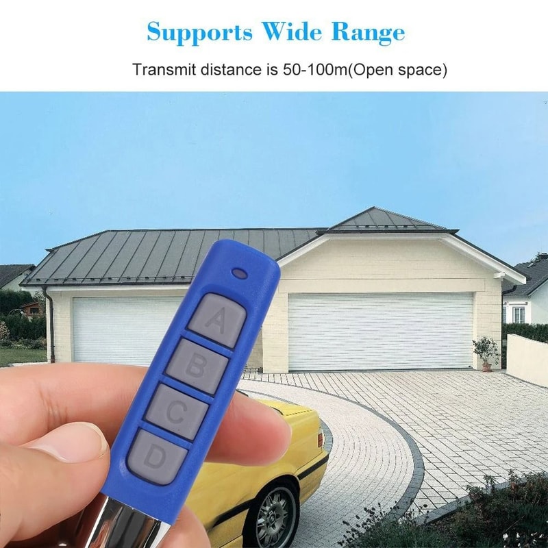 433MHz Garage Door Remote Control 4 Button Copy Remote Duplicator Key Fob 8