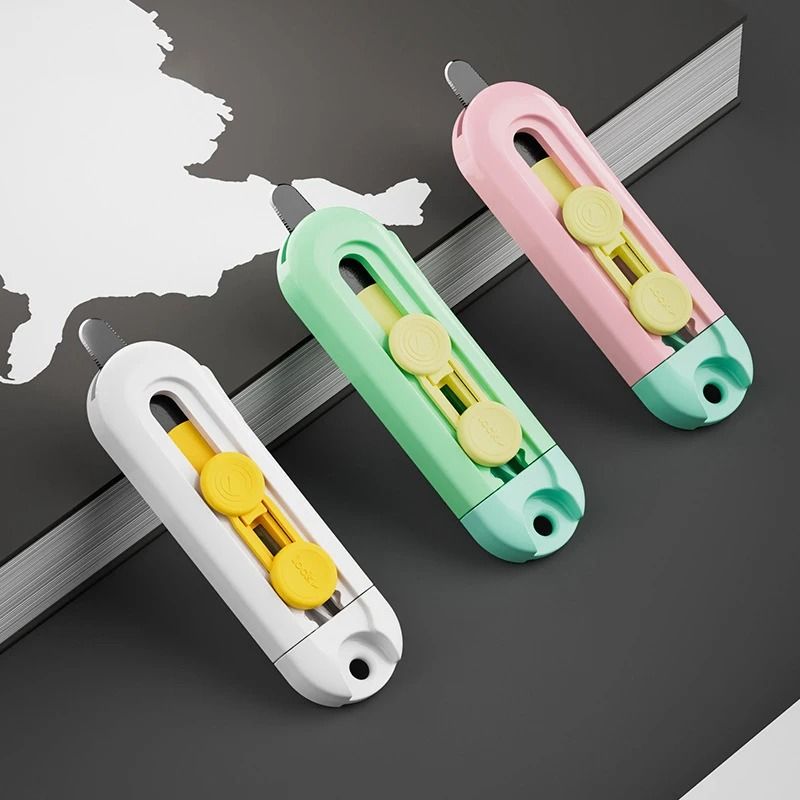 Magnetic Mini Utility Knife Cute Box Cutter Pocket Paper Knife For Office And Unboxing 4